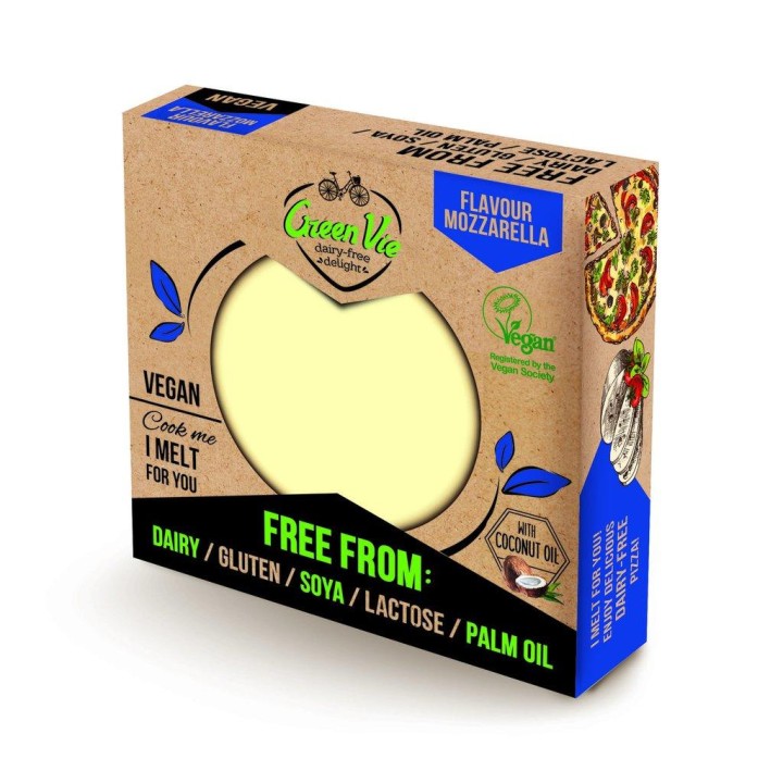 Greenvie Mozzarella Cheese Flavour Block Vegan Pack Of 250 Gr