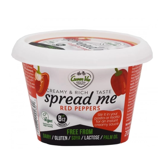Greenvie Savoury Spread With Red Peppers Pack Of 200 Gr