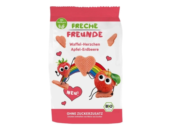 Erdbar, Wafers Strawberry Apple 25g Bio