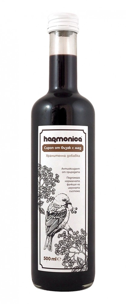Harmonica Elderberry Honey Syrup 500Ml Bio