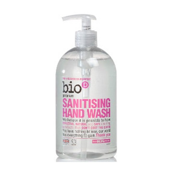 Bio D Sanitising Hand Wash Geranium 500Ml
