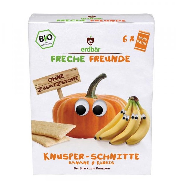 Erdbar Slices Banana Pumpkin 6X14G Bio