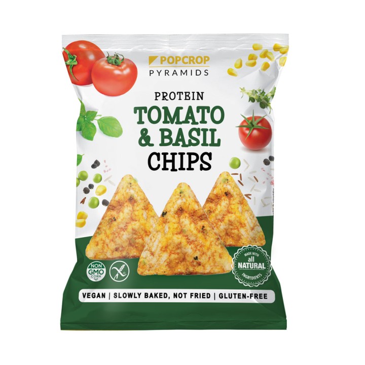 Popcrop Tomato Basil High Protein Chips 60G