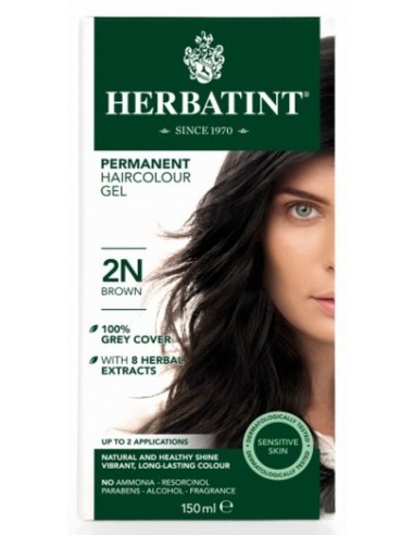 Herbatint Permanent Hair Dye 2N Black Brown 150Ml