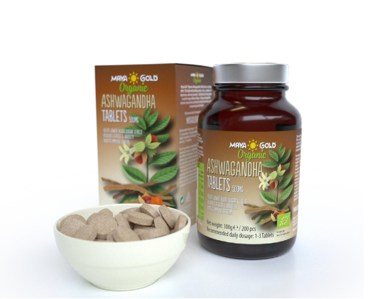 Maya Gold Ashwagandha Tablets 500Mg 200Pc Bio