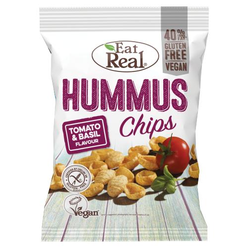 Eat Real Hummus Tomato Basil Crisps 45Gr