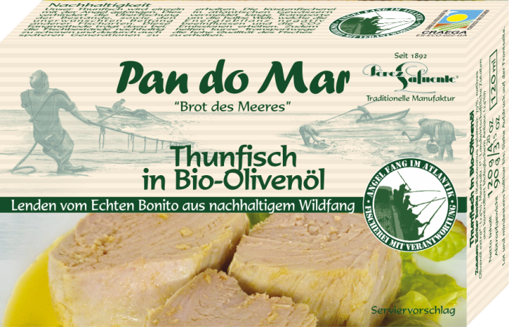 Pandomar Tuna Bonito Ιν Bio Olive Oil 120G