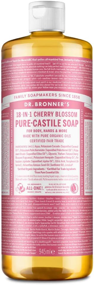 Dr. Bronner's - Pure Castile Cherry Blossom Liquid Soap 945 ml