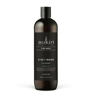 Sukin For Men 3 In 1 Wash Calming All Skin Types 500Ml