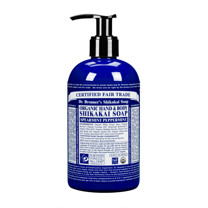Dr. Bronners Shikakai Soap Peppermint 355Ml