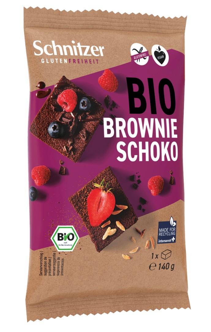 Schnitzer, Chocolate Brownie 140G Bio