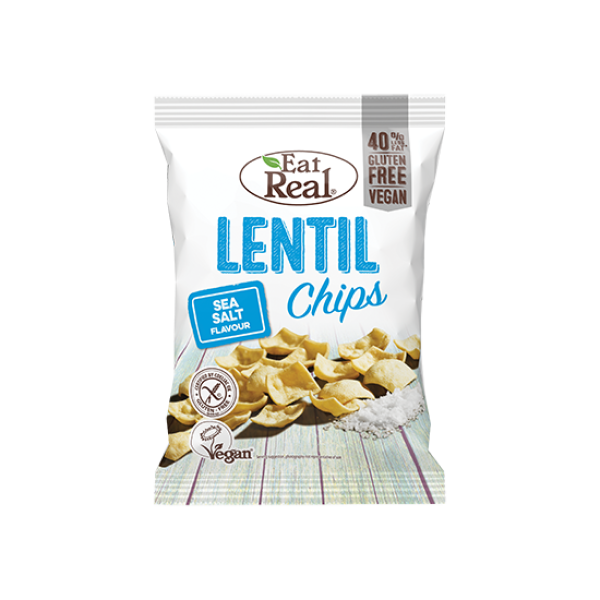 Eat Real Lentil Chips Sea Salt 113G