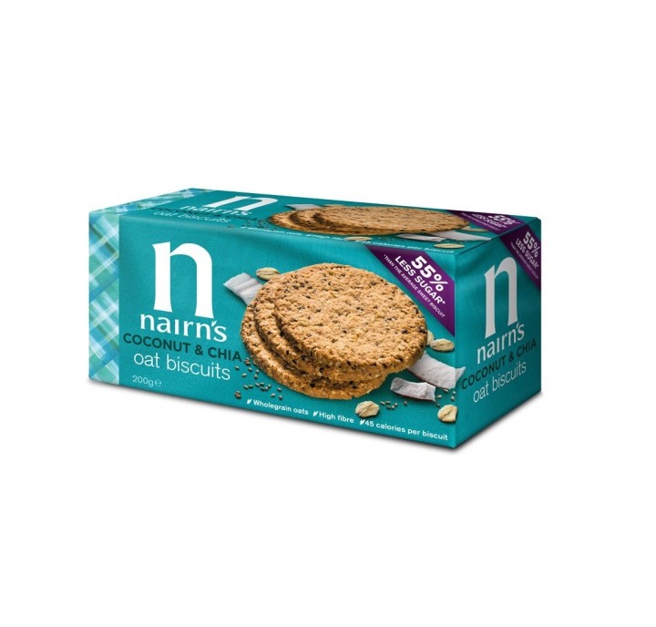Nairns Coconut Chia Oat Biscuits 200G