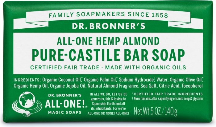 Dr. Bronners Hemp Almond Castile Soap 140G