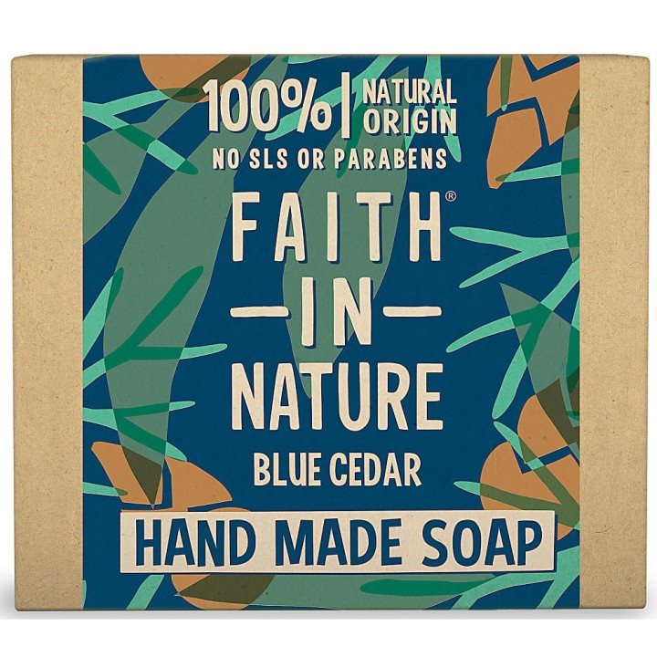 Faith In Nature Mens Blue Cedar Soap 100G