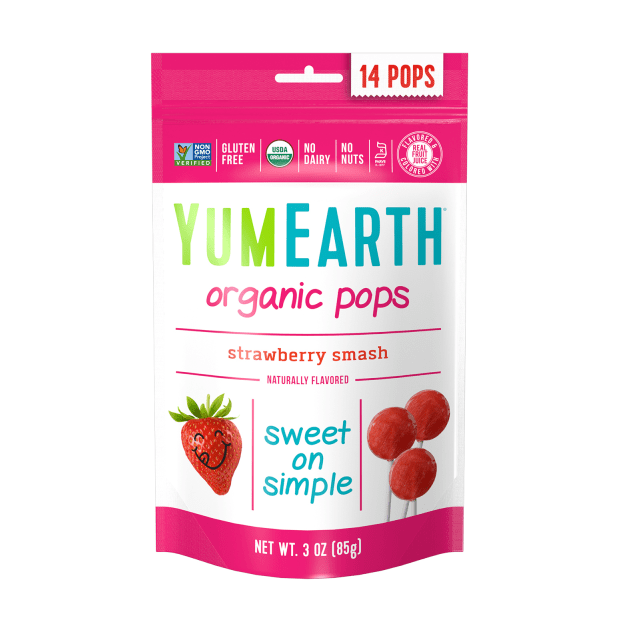 Yumearth Lollipops Strawberries 14Pcs 85G Bio