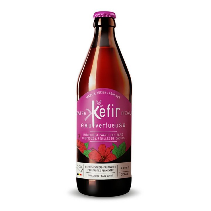 Water Kefir Hibiscus Blackcurrant Leaves 330Ml