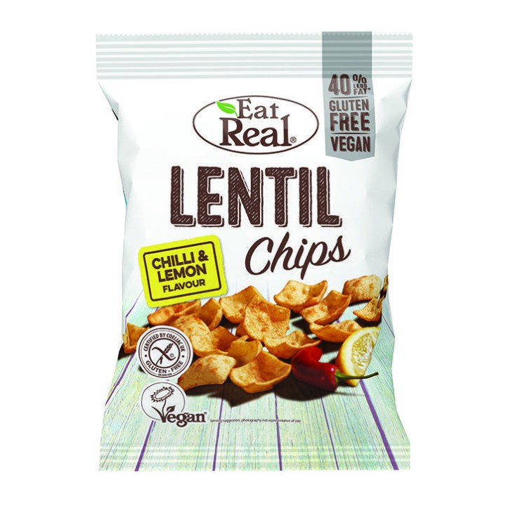 Eat Real Chilli Lemon Lentil Chips 40G