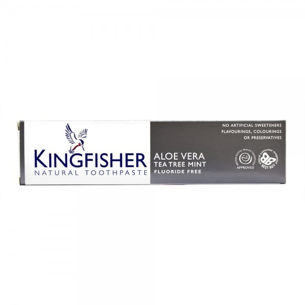 Kingfisher Toothpaste Aloe Vera Tea Tree Mint Fluoride Free 100Ml