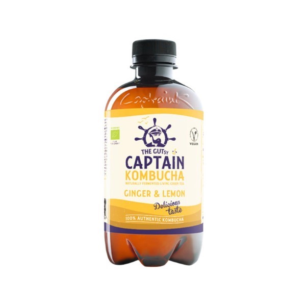 Captain Kombucha Organic Ginger Lemon 400Ml