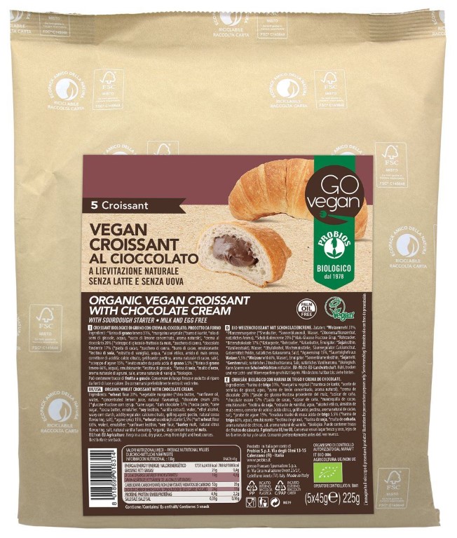Probios Vegan Wheat Croissant Choco Pack Of 5