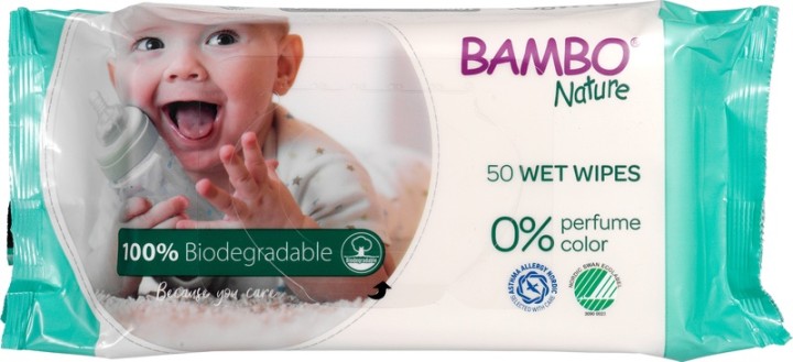 Bambo Nature Wipes 50Pcs