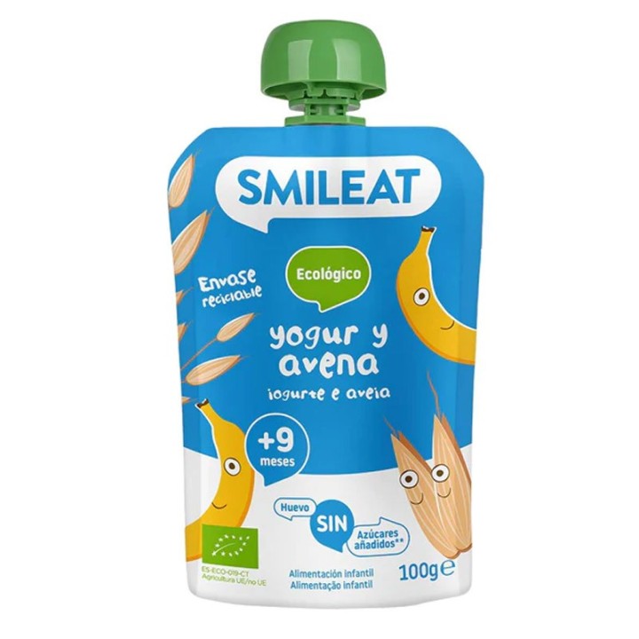 Smileat Oats And Yogurt Pouch 100G Bio