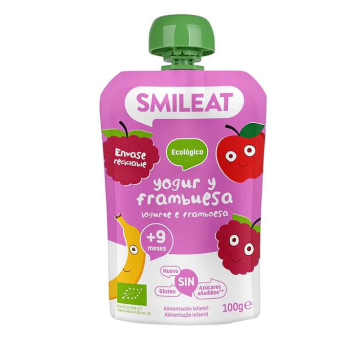 Smileat Raspberry And Yogurt Pouch 100G Bio