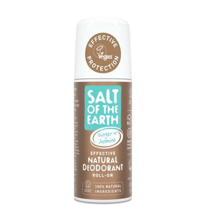 Salt Of The Earth Natural Deodorant Roll On Ginger & Jasmine 75Ml