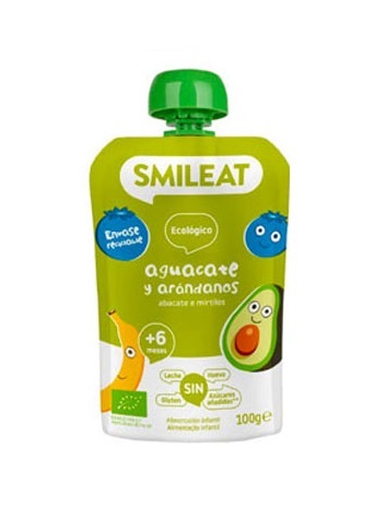 Smileat Blueberry And Avocato Pouch 100G Bio