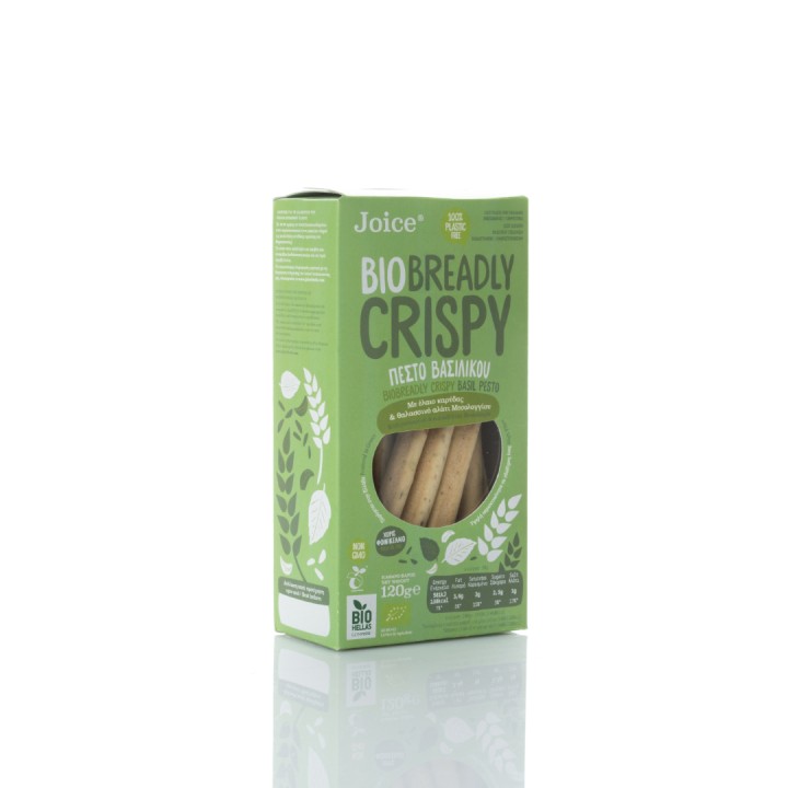 Joice Breadly Crispy Basil Pesto Breadsticks 120G Bio