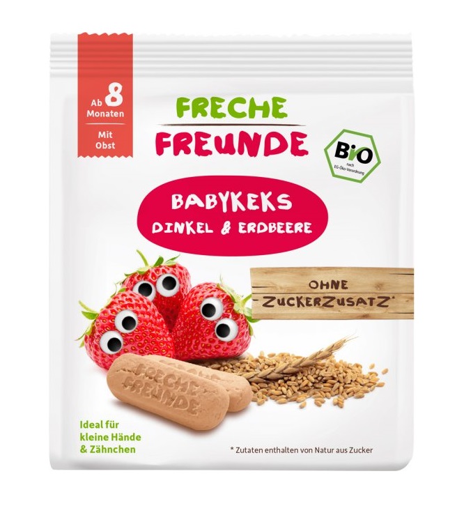 Erdbar Baby Biscuits Dinkel Strawberries 100G