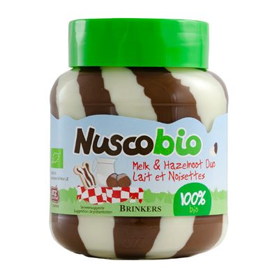 Brinkers Nuscobio Duo Hazelnut Milk Spread 400G Bio