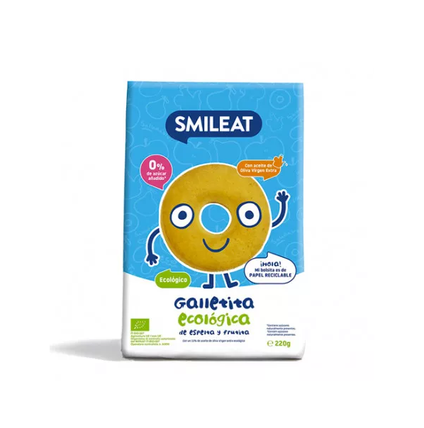 Smileat Spelt With Apple Biscuits 220G Bio