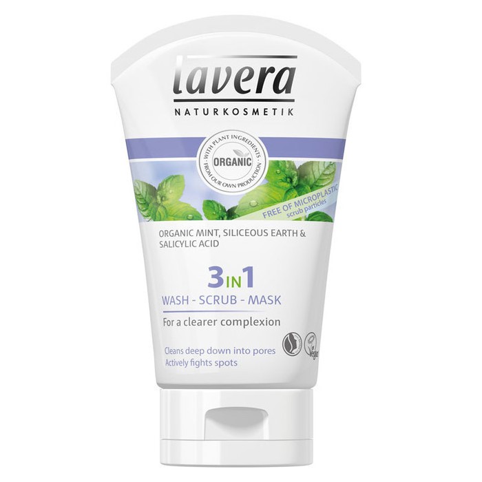 Lavera 3 In 1 Wash Scrub Mask 125Ml