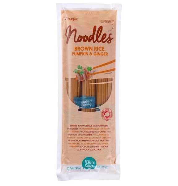 Terrasana Brown Rice Noodles Pumpkin 250G
