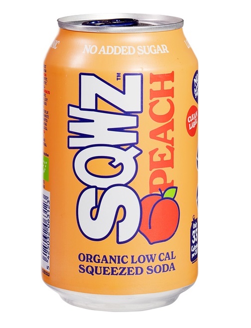 Sqwz Peach Soda No Added Sugars 330Ml Bio