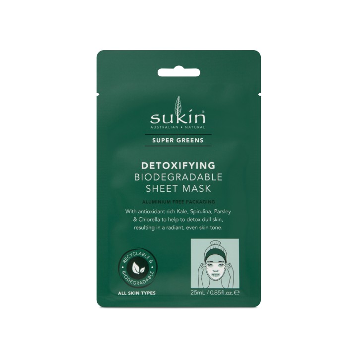 Sukin Greens Detox Sheet Mask 25Ml