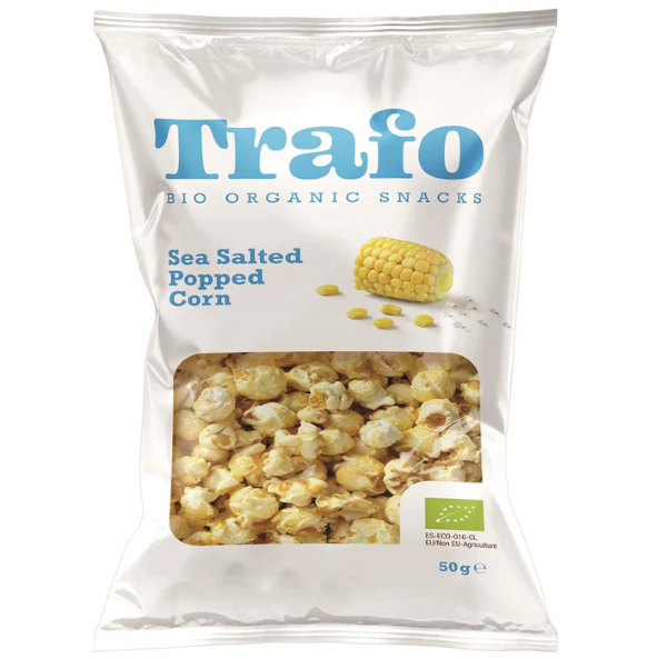 Trafo, Sea Salted Popped Corn 50G Bio