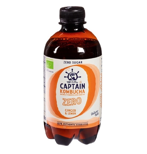 Captain Kombucha Zero Ginger Lemon Drink 400Ml