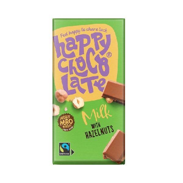Happy Chocolate Milk With Hazelnuts 200G Bio