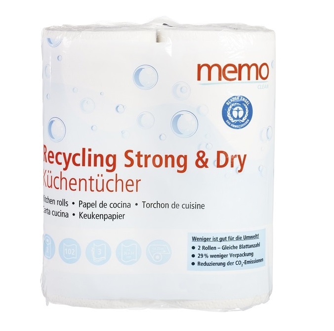 Memo 3 Ply Kitchen Roll Recylcing 2Pc