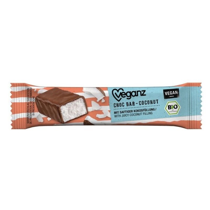 Veganz Vegan Coconut Chocolate Bar 40G Bio