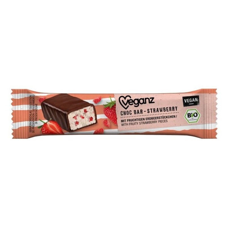 Veganz Vegan Strawberry Chocolate Bar 35G Bio