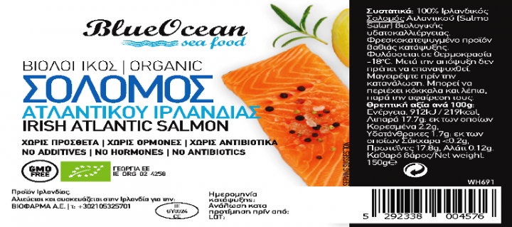 Blue Ocean Irish Salmon Bio 150G - Seafood