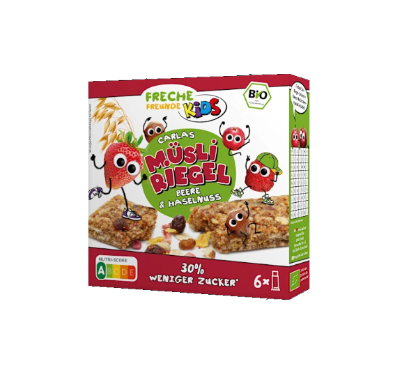 Erdbar, Muesli Bar Berry And Hazelnut 156g Bio