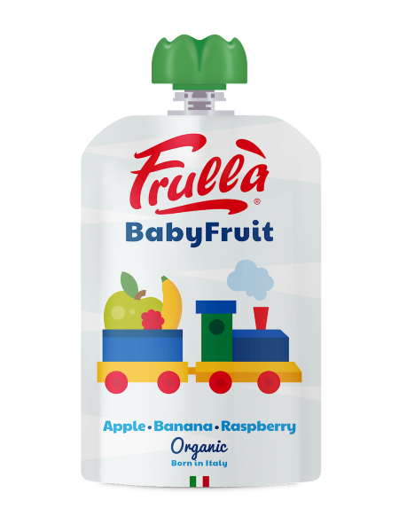Frulla, Baby Fruit Apple Banana Rasp Pure 100G Bio