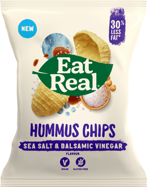 Eat Real, Hummus Chips Sea Salt Balsamic Vinegar 45G