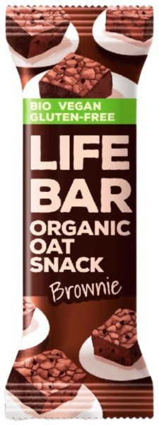 Lifebar Organic Oat Snack Dark Chocolate Hazelnut 40G Bio