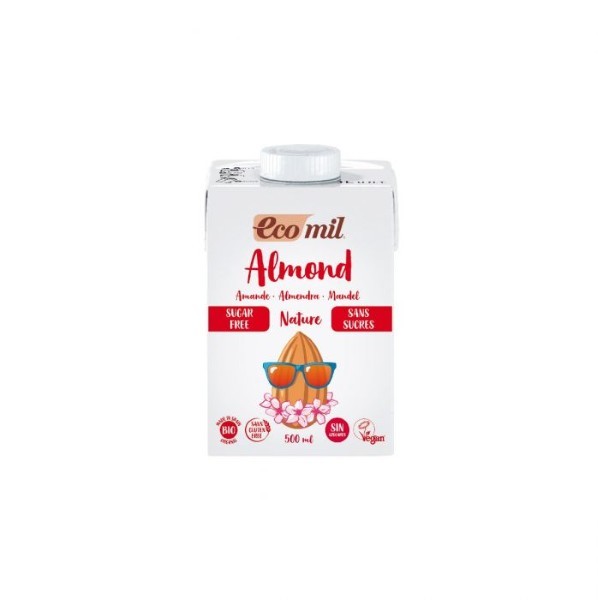 Ecomil, Almond Drink Sugar Free 500ml Bio